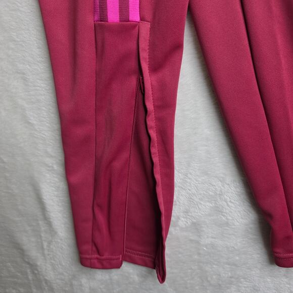 ADIDAS XS Pink Trio 21 W's Track Pants w Zip n drawstrings. AEROREADY Activewear - Picture 9 of 14